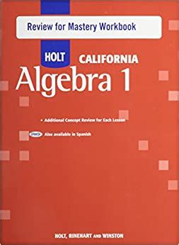 Algebra 1 Workbook Holt Answers California Kindle Editon