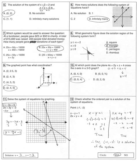 Algebra 2 Chapter 3 Test Answers PDF