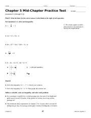 Algebra 2 Chapter 5 Mid Test Answers Kindle Editon