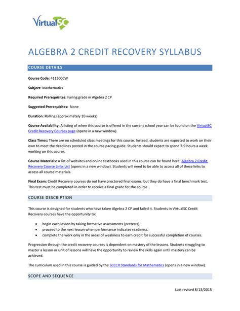 Algebra 2 Credit Recovery Answers Kindle Editon