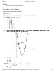 Algebra 2 Sol Simulation With Answers Doc