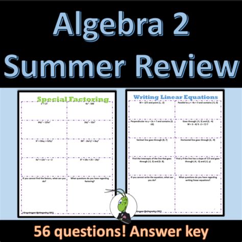 Algebra 2 Summer Course: Ace Your Next Math Challenge in 10 Days