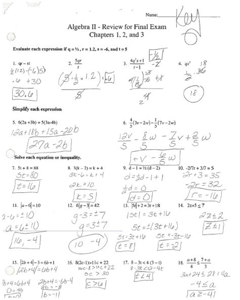 Algebra 6 Lesson 2 Practice Answer Key Doc