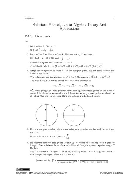 Algebra Theory And Applications Solutions Manual Kindle Editon