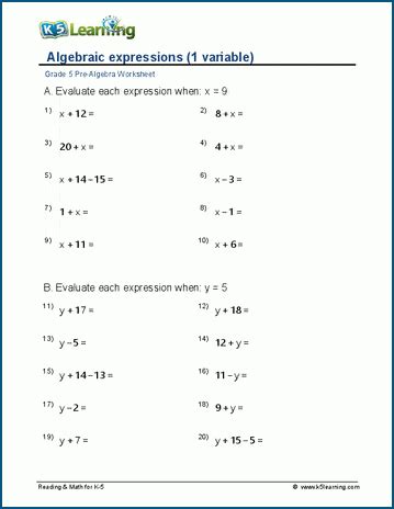 Algebra Variables And Expressions Answers Kindle Editon