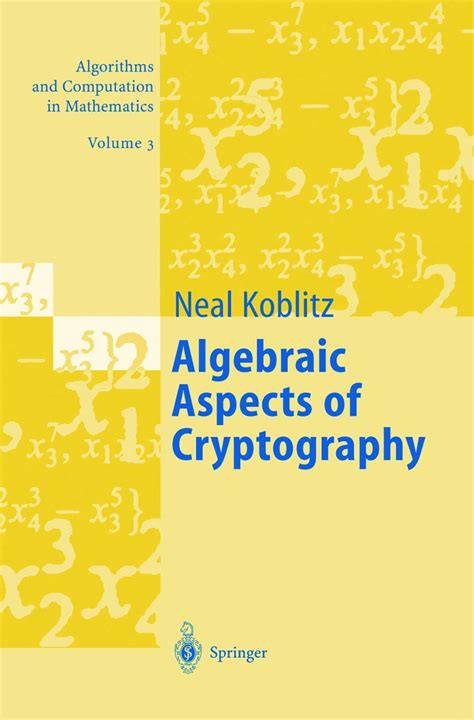 Algebraic Aspects of Cryptography Epub