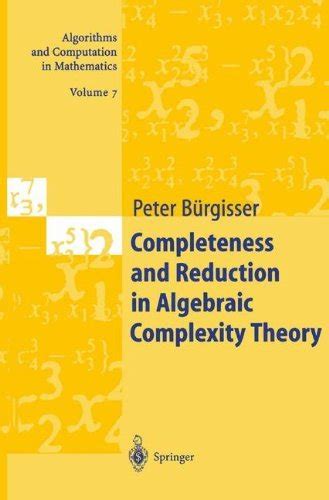 Algebraic Complexity Theory 1st Edition PDF