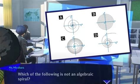 Algebraic Spiral Persona 3: A Spiral of Growth and Redemption