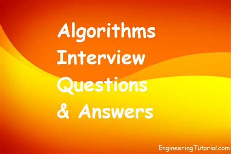 Algorithm Interview Questions Answers PDF