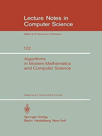 Algorithms in Modern Mathematics and Computer Science Proceedings Doc