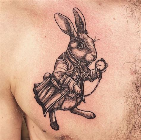 Alice and Wonderland Rabbit Tattoo: A Journey into the Extraordinary