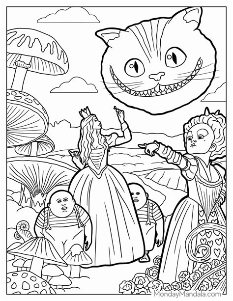 Alice in Wonderland Yesterday and Today Coloring Book Reader