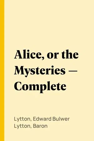 Alice or the Mysteries Complete Epub