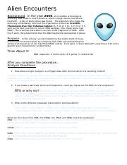 Alien Encounter Lab Answer Key PDF