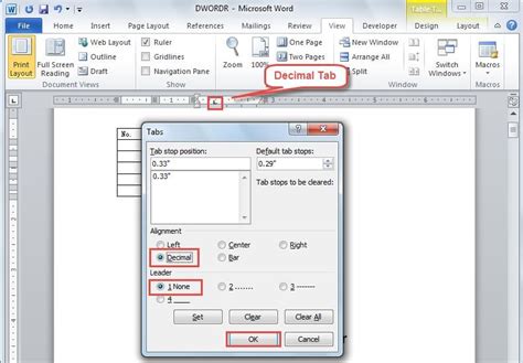 Align the decimal points: