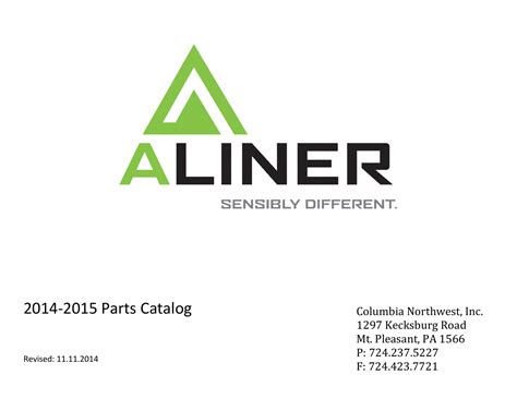 Aliner Parts Catalog