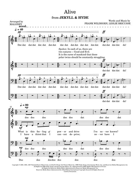 Alive jekyll and hyde sheet music Ebook Epub