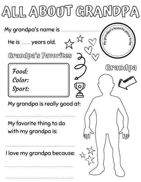 All About Grandpa Printable
