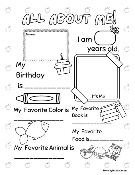 All About Me Printables For 1st Grade