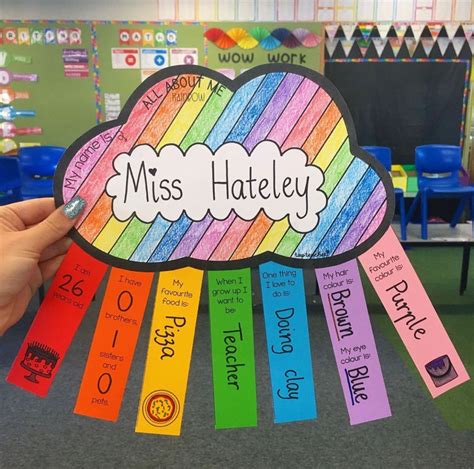 All About Me Rainbow Template
