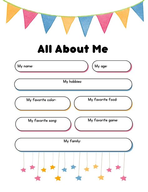 All About Me Templates