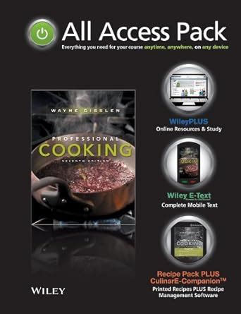 All Access Pack for Professional Cooking 7th Edition Set Wiley Plus Products Epub