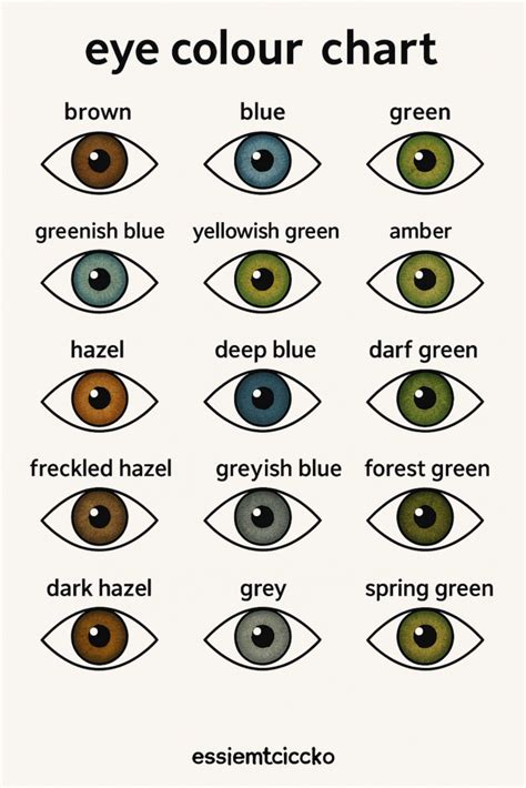 All Eye Colours Chart