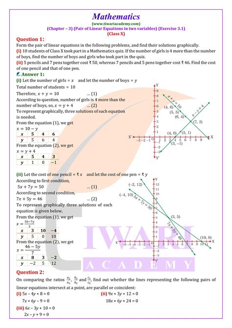 All Solution Of Mathmatics 10th Class Kindle Editon