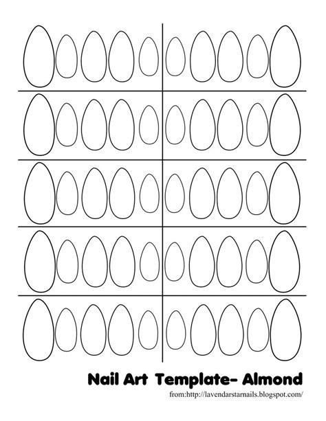 Almond Nail Shape Template