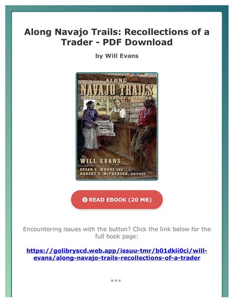 Along Navajo Trails Recollections of a Trader Epub