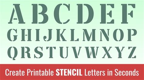 Alphabet Letter Stencil Templates