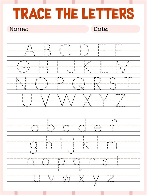Alphabet Letter Tracing Templates