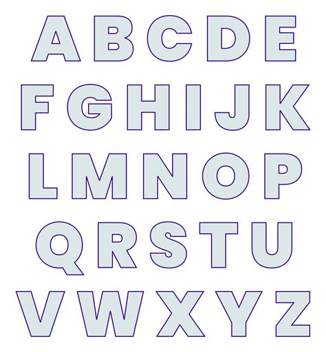 Alphabet Stencil Template