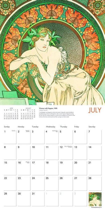 Alphonse Mucha Limited Edition Wall Calendar 2018 Art Calendar