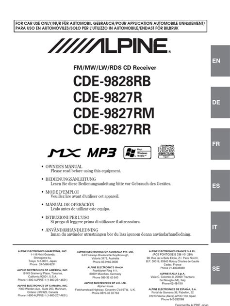Alpine Car Audio Manual Ebook Doc