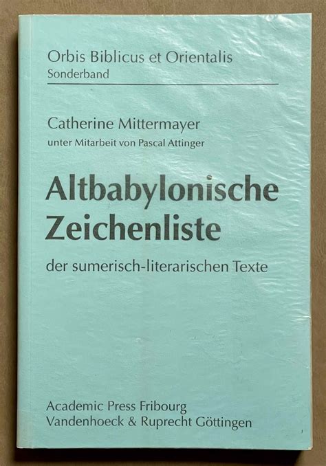 Altbabylonische.Zeichenliste.Der.sumerisch.literarischen.Texte Ebook Doc