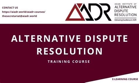 Alternative Dispute Resolution Training Reader