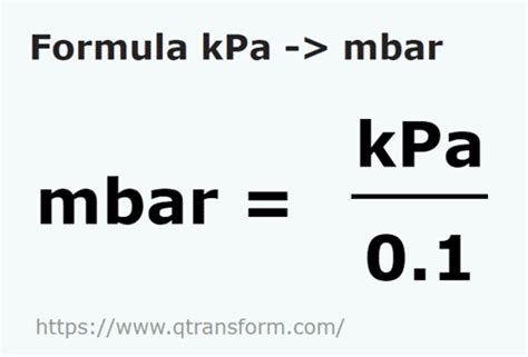 Alternatively, to convert from kPa to mbar: