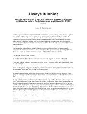 Always Running Excerpt pdf Reader