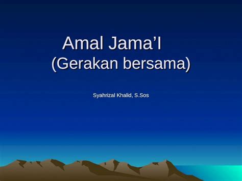 Amal Jamai Gerakan Bersama Ebook Kindle Editon