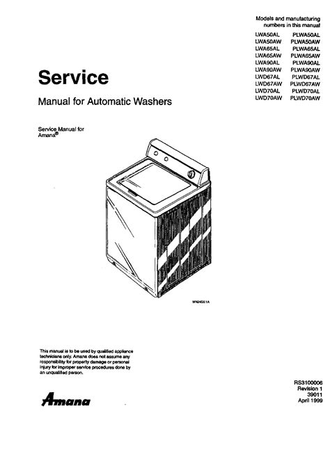 Amana Washing Machine Repair Manual Ebook Epub