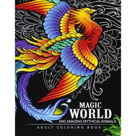 Amazing Mythical Animals in Magical World Adult Coloring Book Chimera Phoenix Mermaids Pegasus Unicorn Dragon Hydra and other Reader