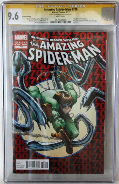 Amazing Spider-Man 700 2nd Print Variant Signed by Humberto Ramos and CGC 96 NM Amazing Spider-Man Kindle Editon
