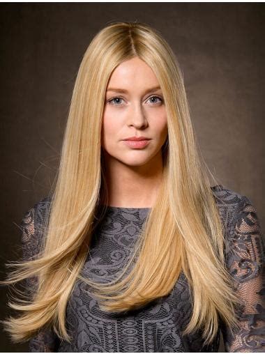 Amazing Straight Blonde Without Bangs Affordable Wigs