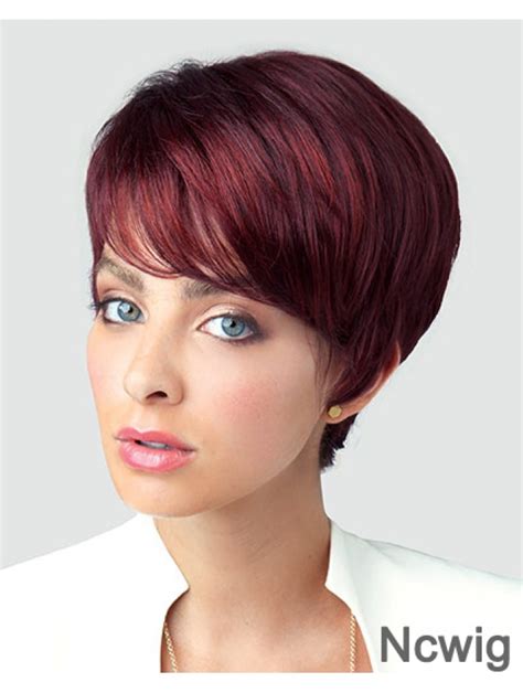 Amazing Straight Brown Boycuts New Design Wigs