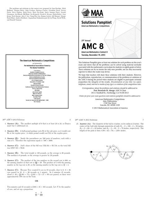 Amc8 2013 Solutions Epub