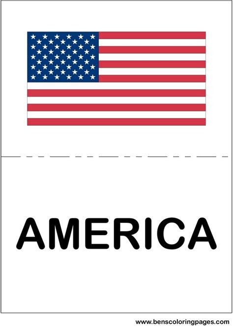 America Flags Flashcard