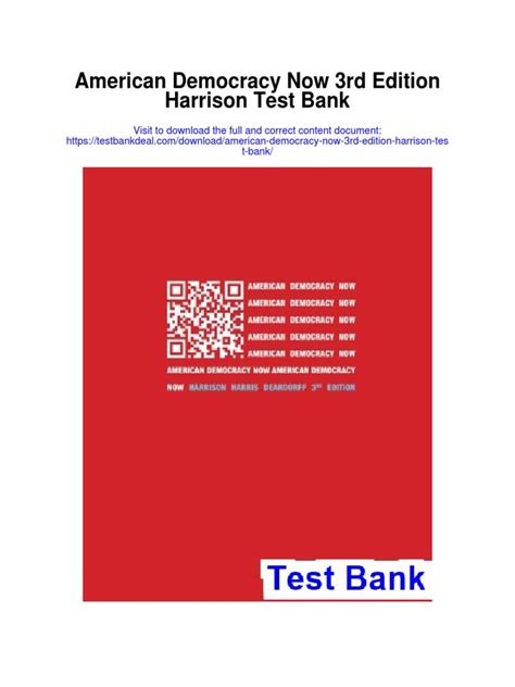 American Democracy Now Third Edition Free Test Bank Ebook Reader