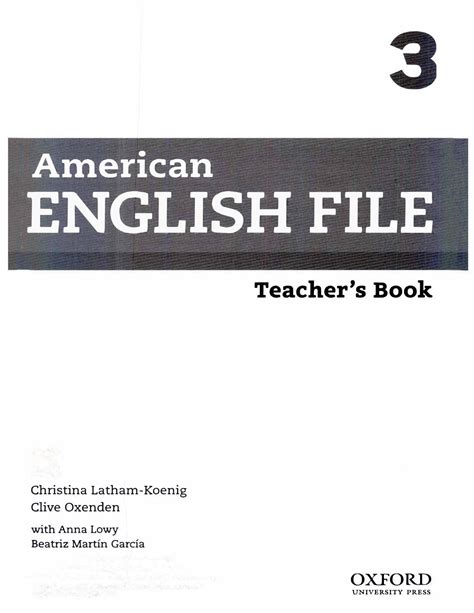 American English File 3 Teachers Answers Reader