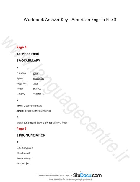 American English File Workbook Answer Key Reader